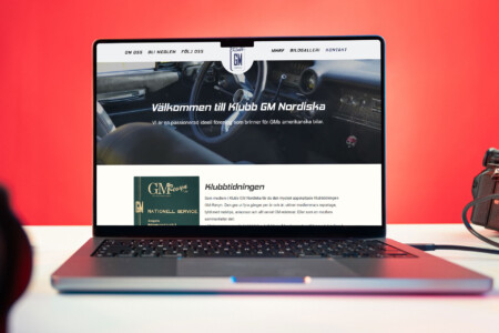 Upptäck Klubb GM Nordiskas nya one-page hemsida
