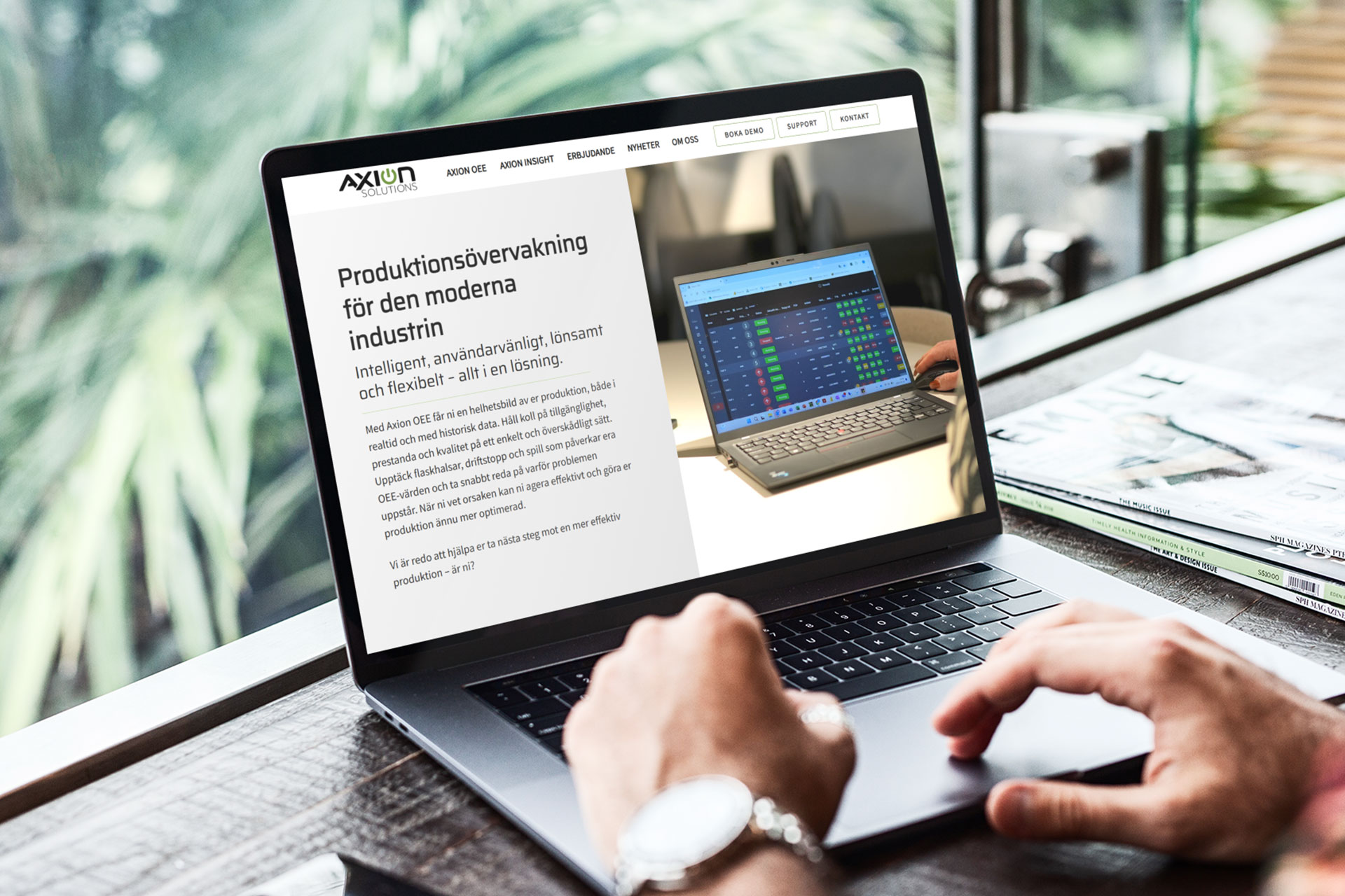 Axion Solutions växlar upp – ny hemsida från Weboxygon