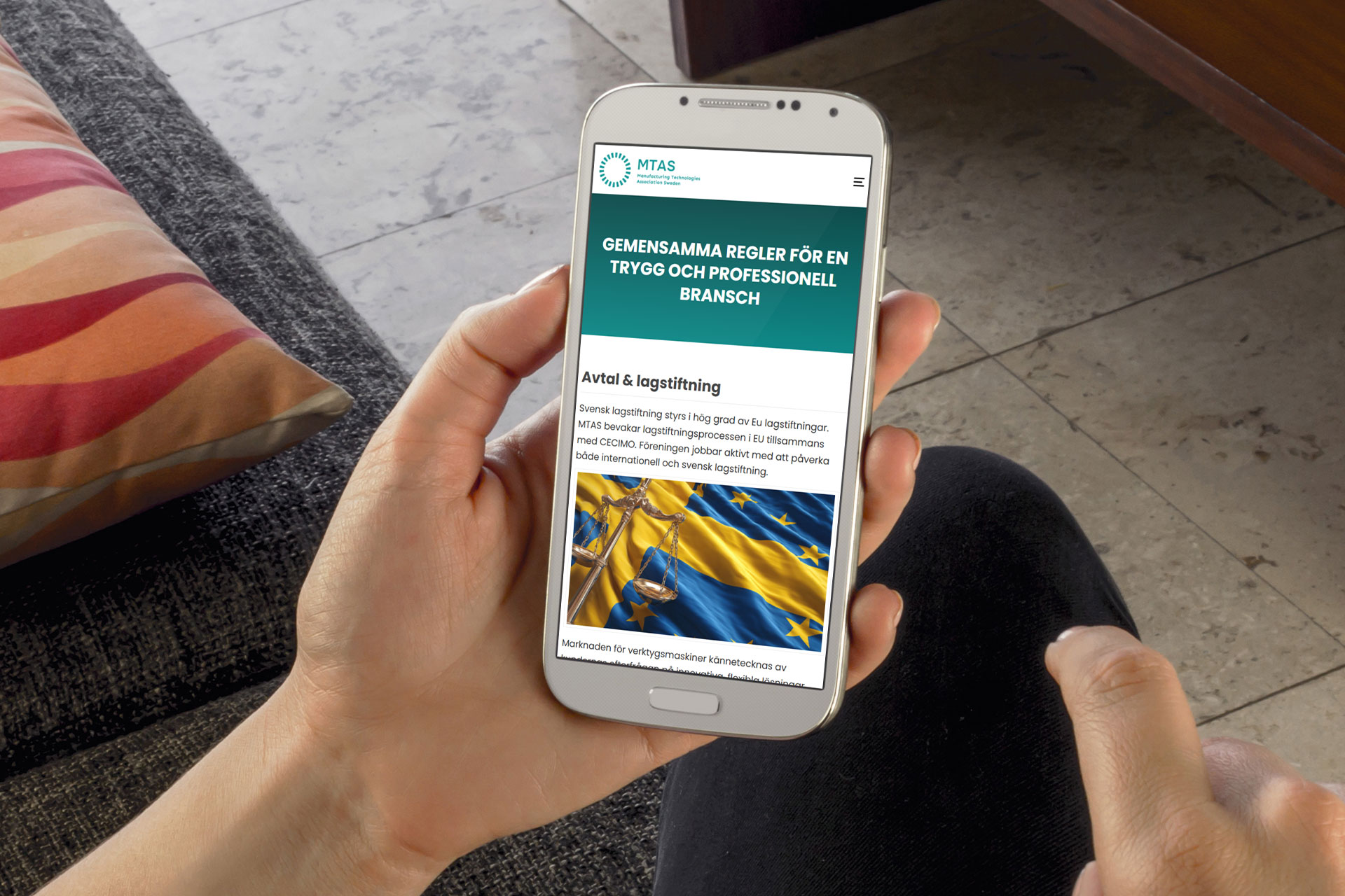 visar MTAS nya hemsida i WordPress